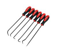 Neilsen CT2760-6pc Extra Long Pick and Hook Set with Straight, 90° Angle, Double Angle and Complex Picks, Ideal for Alignment, Removal, and Access in Confined Areas