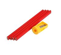 Neilsen CT2867 Carpenters' Pencils with Sharpener - 4 Pc - Soft Lead for Clear Marking - Ideal for Carpenters, Joiners, and DIY Projects