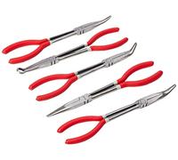 Neilsen CT3007 5pc Long Reach Pliers Set - Straight, 45-Degree, 90-Degree, Offset, and 1/2-Inch Hose Pliers, 11in / 280mm Long Handle
