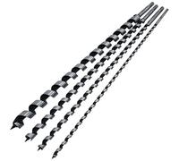 Neilsen 4Pc 600mm Long Wood Auger Drill Bit Set Hex Shank 8mm 12mm 16mm 24mm (Ct3300)