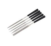 Neilsen CT3342 5pc Diamond Needle File Set - 140mm Length | Multiple Shapes File : Flat, Half Round, Square, Triangular, Round Taper | Files Size : 5mm, 4mm, 2.5mm