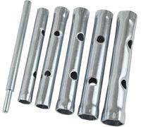 Neilsen CT3358 Tubular Box Spanner Deep Metric Socket Wrench Set, 6-17 mm, Red, 6-Piece