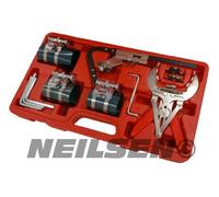 Neilsen CT3502-11pc Piston Ring Compressor Set with Ratchet Key, Ring Tool, Groove Cleaner and Offset Driver, Capacities 50-175mm