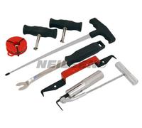 Neilsen CT3552 7pc Windscreen Removal Tool Set - for Bonded & Rubber Seal Screens - Includes Cutting Wire, Gripping Handles, Trim & Moulding Tools - Ideal for Windscreen Maintenance