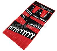 Neilsen CT3803 50 Piece Combination Spanner Wrench Set Professional Quality Metric Multi-Purpose in Hanging Roll Case Large