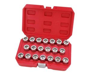 Neilsen CT4151 20pc Locking Wheel Nut Key Set Multi Spline Sockets 19mm Alloy Wheel Nut Socket OEM T10190 compatible with Porsche compatible with VW Touareg