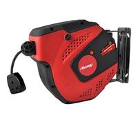 Neilsen CT4210 230V Automatic Cable Reel - 15M Cable with BS Socket & Plug, Spring-Loaded Auto Roll-Up, Safety Lock, Ideal for Garage, Workshop, and DIY Use