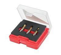 Neilsen CT4214 3pc Spot Weld Cutter Set 6.5mm 8mm 10mm 1/4in 5/16in 3/8in High Speed Titanium Coated Cobalt Bits 45mm Length Flat Shaft with Centring Nib