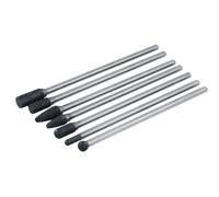 Neilsen CT4217 7pc Extra Long Tungsten Carbide Rotary Burr Set 6mm Shank | 7pc tungsten carbide rotary burr set, 4 head shapes, 6mm shank, 158-176mm length, for drills, routers and die grinder