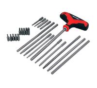 Neilsen CT4248 25pc T-Handle Screwdriver Set with Interchangeable Blades - Hex, Phillips, Slotted, Star | Multiple Lengths: 25 | 50 | 115 | 163mm