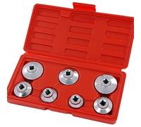 Neilsen CT4280 7pc 3/8in Drive Oil Filter Socket Set - Sizes: 24, 27, 29, 30, 32, 36, 38mm | Ideal for Professional Automotive Mechanics and Heavy Duty Applications