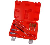 Neilsen CT4528 Universal Injector Seat Cleaning Set - Silicone Nylon Brushes | Steel Wire Brushes | Nozzle Port Cleaner | 224mm Long Bit | Ideal for Cleaning Diesel Injector Seats