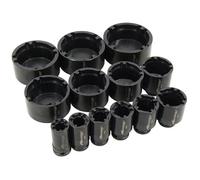 Neilsen CT4605 13pc Grooved Locknut Socket Set 18-80mm with Internal Teeth, 1/2in Drive, 60mm Length, Compatible with KM KML HM HML HMLL Locking Nuts for Bearings and Shaft Sleeves