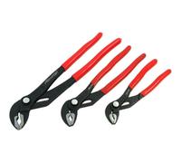 Neilsen CT4690 3pc Water Pump Plier Set 7 9 12in 175 240 300mm Locking Slip Joint Button Release Canvas Wallet Supplied