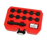 Neilsen CT4805 12pc Locking Wheel Nut Key Set compatible with Mercedes A Class B Class C Class E Class SL Class SLK Class M Class with 1/2in.Dr Socket and Release Bar