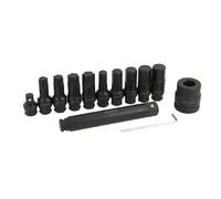 Neilsen CT5238 12pc Star & Hex Bit Set Air Impact 19mm Hex Drive Bits 3/4in Dr Adaptor Extension Bar Chrome Molybdenum