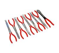 11" Long Reach Nose PLIER Set 9PC Extra Long Mechanics Hose Ring Pliers