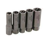 Neilsen CT5520 5pc Bolt Extractor Set - 3/8" Dr | Hex Drive | Chrome Molybdenum | Sizes 10-16mm, / 3/8-5/8in | Gripping Edges for Removing Old Stripped Rusted or Painted Nuts and Bolts