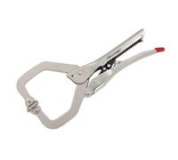 Neilsen CT6101 11" Self-Adjusting Locking Long Reach C-Clamp with Swivel Pads - Adjustable Jaw for Secure Grip, Zinc-Plated Steel for Longer Durability