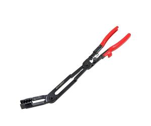 Neilsen CT6423-35 Degree Angled Long Hose Clamp Pliers, Double Jointed, 430mm Length, 0-50mm Capacity, Spring Assisted with Lock, Ideal for Tight Spaces