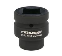 Neilsen CT6534 1in Dr Chrome-Molybdenum Impact Socket 22mm - 6 Point Single Hex, Height 58mm