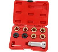 Neilsen CT6579-9pc Axle Spindle Rethreading Set, Thread Repair Dies & 27mm Extension Bar, Ideal for Axle Studs, Wheel Studs and Spindle Threads