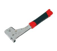 Neilsen CT6648 Heavy Duty Hammer Tacker with 1000pcs Staples Rugged Steel Construction Chrome Finish for Carpets Roofing Insulation Building Paper Membrane 6-14mm Flat Wire Staples