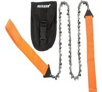 Neilsen CT6928 33 Tooth Pocket Chainsaw with Paracord Handle | 24 Inch Blade with Nylon Straps and Canvas Bag