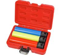 Neilsen CT7275 3pc Extra Deep Protective Impact Socket Set-17, 19, 21mm | 1/2in Dr | Length:150mm | Alloy Wheel Socket Set | Ideal for Manual & Impact Wrenches
