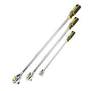 Neilsen CT7295 3pc Extra Long Ratchet Set 90T CRMO | 90T ratchets, Extra-long design, Push-button quick release, Non-slip ergonomic handle, CRMO construction