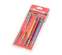 Neilsen CT7345 6pc Colour Coded Impact Socket Adaptor Set - 1/4in Hex Shank | 1/4in, 3/8in, 1/2in Drive Sizes | Material: CRV | Ideal for Electric Drills and Cordless Screwdrivers