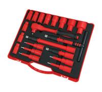 Neilsen Electricians 20Pc 1000V Insulated 1/2" Dr Vde Socket Ratchet & Bits Set (Ct2771)