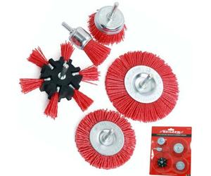 Neilsen Nylon Abrasive Filament Brush Drill Set Rust Paint Remover Wood Metal