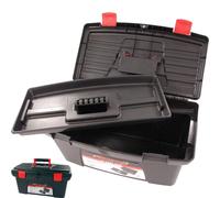 19" PLASTIC TOOL BOX CHEST BAG STORAGE BAG CASE & TRAY HEAVY DUTY CT4381