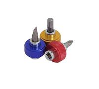 Neilsen Ratchet Spinners - 3pc Set 1/4" Drive x 1/4" Hex Magnetic Bit Adapter with Flat/Philips 25mm Bits & 1/4" Socket Adapter