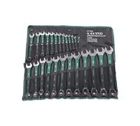 Neilsen Savino CT0985 25pc Green Dip Combination Spanner Set - 6mm to 32mm, with Dipped Handles and Wallet, Durable and Versatile Spanner Set for Automotive, DIY, and Industrial Use