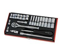 Neilsen Socket Set 1/4in 3/8in 1/2in 3/4in Drive with Ratchet for Mechanical Use