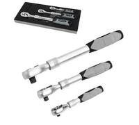 Neilsen Telescopic Ratchet Set 3Pc Extendable Reversible 1/4" 1/2" 3/8" Eva Foam Ct5796