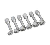 Neilsen Tools CT3954 6PC Fuel Injector Line Socket Set - 12mm to 19mm - 1/2 Inch Drive Size - Ideal for Diesel Engines and Equipped with Storage Case