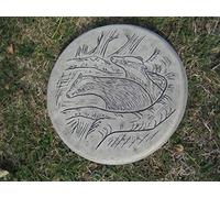 neilsstonecraft Badger stepping stones garden ornament