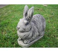 neilsstonecraft Ears up rabbit stone garden ornament || See my full shopfront with over 150 items available >> click the blue link below