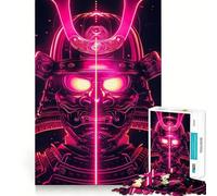 Nein Glowing Samurai 1000 Piece Jigsaw Puzzles for Adults Teenagers Clear Logic Toy Relax Time Perfect Cut Santa Wish Item (38x26cm)