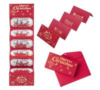 Neioaas Christmas Money Holders for Cash Gifts, Money Xmas Cards with Envelopes, Surprise Christmas Holder Gift Card for Kids Teen Girls Boys Women Men Mom Dad (Red,Eik)