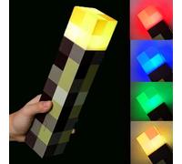 Neioaas Glowing Wall Torch Lamp Flashlight - USB Rechargeable Night Light, 4 Light Options- Wall-Mounted or Handheld LED Lighting for Kids’ Playroom & Bedroom Decor (Four-Color Light)