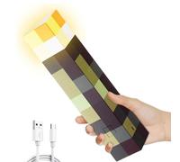 Neioaas Light-up Glowing Torch Lamp with 3 Lighting Levels -mUSB Rechargeable LED Flashlight Night Light,Torch Light with Wall Mount & Hand Held for Birthday Party Living Room Bedroom Gaming Decor