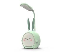 Neioaas Mini Bunny Night Light, Portable LED Table Light, Cute Rabbit Foldable USB Rechargeable Reading Light Bedroom Children's Bedside Study (Green Rabbit)