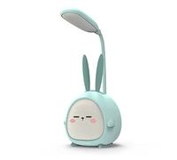Neioaas Mini Bunny Night Light, Portable LED Table Light, Cute Rabbit Foldable USB Rechargeable Reading Light Bedroom Children's Bedside Study (Blue Rabbit)