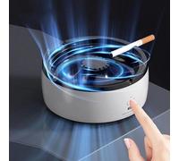 Neioaas Smokeless Ashtray Indoor - 2 in 1 Multifunctional Smokeless Ash tray Air Purifier, USB Rechargeable Electric Ashtray, Best for Family Car or Office(White)