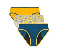 Neione Girls Period Pants Heavy Flow Teenage Menstrual Knicker Hipster Underwear Teens Panties 3 Pack Lemonade 12-14 Years