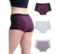 Neione Period Pants Heavy Flow Cotton Menstrual Underwear Holds 4 Tampons Women Boxer Shorts High Waisted Knicker Ladies Briefs 3 Pack Liberal L